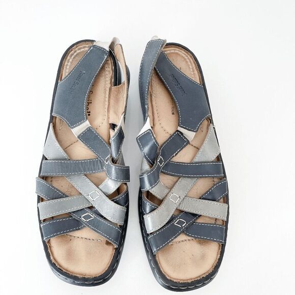 Josef Seibel Womens Airped The European Comfort Shoes Sandals Blue Gray Size 41 - Picture 1 of 6